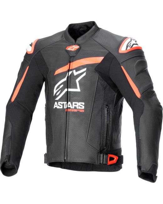 Alpinestars Motorradjacke GP Plus R V4 Airflow perforierte Motorrad Lederjacke Perforiert in Black für Herren