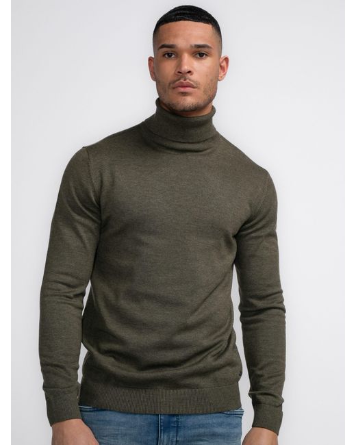 Petrol Industries Strickpullover Feinstrickrollkragenpullover Eagle in Green für Herren