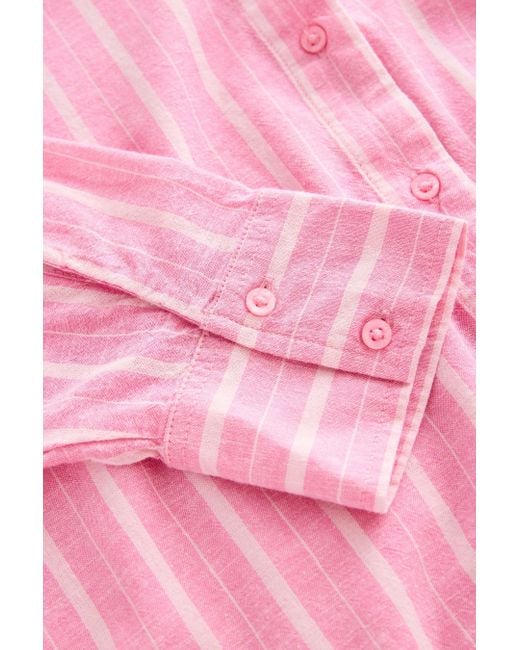 Next Pink Strandshirt Strand-Cover-up aus Leinenmischgewebe (1-tlg)