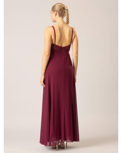 Apart Purple Abendkleid aus hochwertigem Polyester Material mit Rückenausschnitt