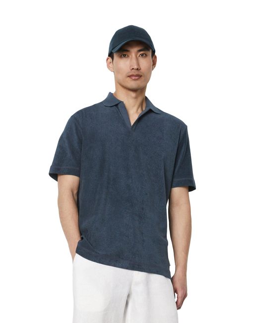Marc O' Polo Poloshirt aus flauschiger Bio-Baumwolle in Blue für Herren