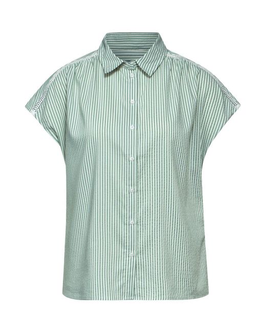 Street One Blusenshirt LTD QR striped shirtcollar blo, soft moss green