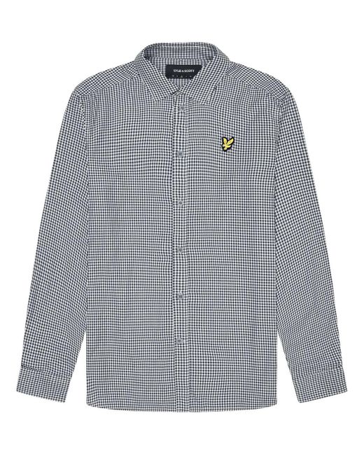 Lyle & Scott & Langarmhemd Hemd Lyle&Scott Shepherd Check Shirt in Gray für Herren
