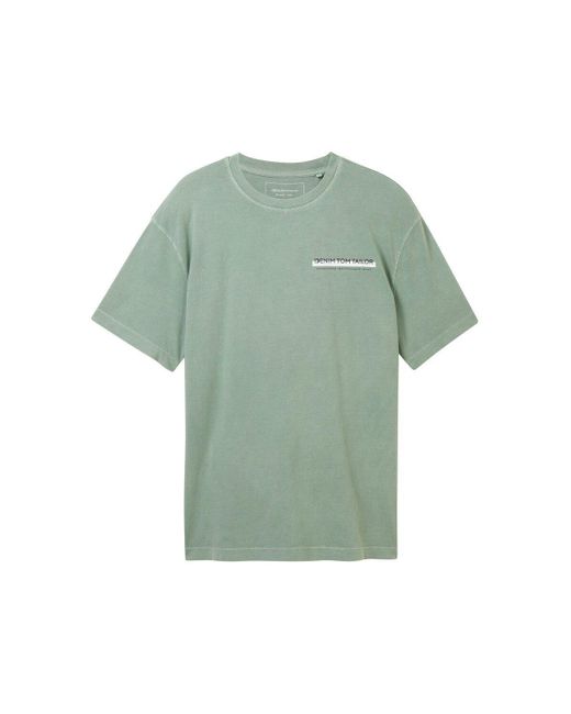 Tom Tailor Relaxed washed t-shirt in Green für Herren