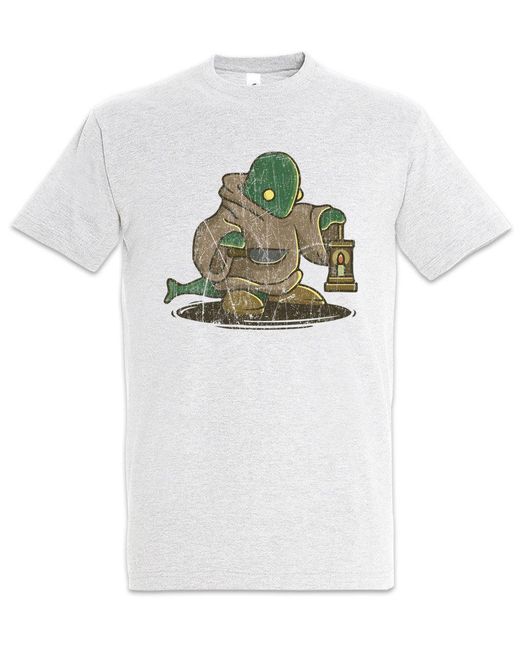 Urban Backwoods Print- FF Tombery T-Shirt Final Geek Nerd Gaming Gamer Game Chocob in Gray für Herren