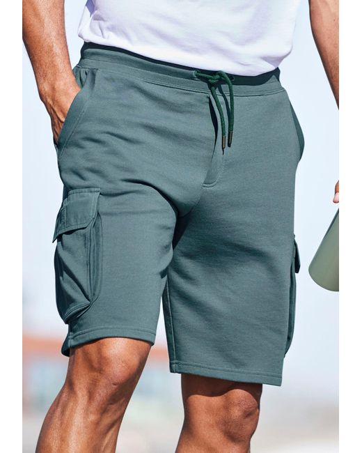 AUTHENTIC LE JOGGER Sweatshorts Cargotaschen mit Webdetails in Blue für Herren