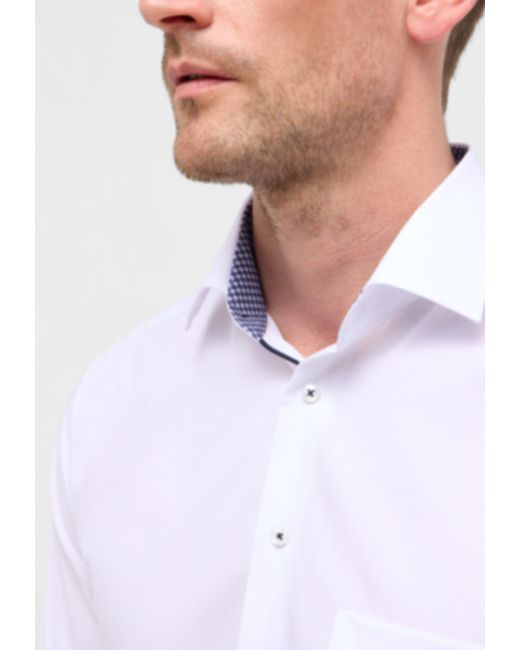 Eterna Langarmhemd MODERN FIT NON IRON (bügelfrei) in White für Herren