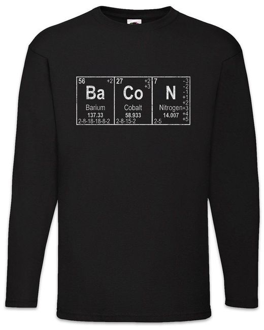 Urban Backwoods Langarmshirt Ba Co N I Langarm T-Shirt Bacon Addicted Love Barium Eggs Cobalt in Black für Herren