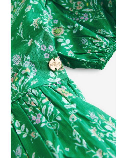 Laura Ashley Green Partykleid Ballkleid mit Blumen-Print (1-tlg)