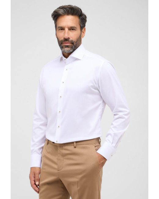 Eterna Langarmhemd MODERN FIT NON IRON (bügelfrei) in White für Herren