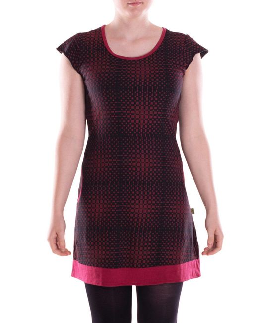 Vishes Purple Sommerkleid Mini-Kleid Baumwolle Casual A-Linie mit Taschen Alternative Bekleidung