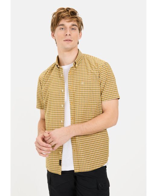 Camel Active Kurzarmhemd aus Baumwolle Button-Down in Natural für Herren