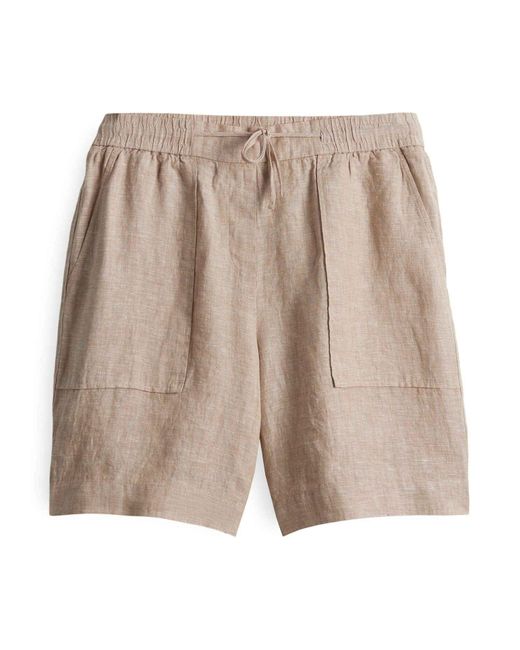 Opus Natural Shorts MELANE LINEN in zweifarbiger Struktur