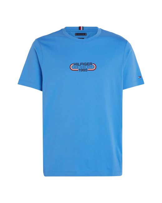Tommy Hilfiger Tommy T-Shirt HILFIGER TRACK GRAPHIC TEE mit grafischem Logo in Blue für Herren