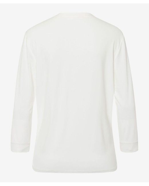 Brax White Langarmshirt Style CLARISSA