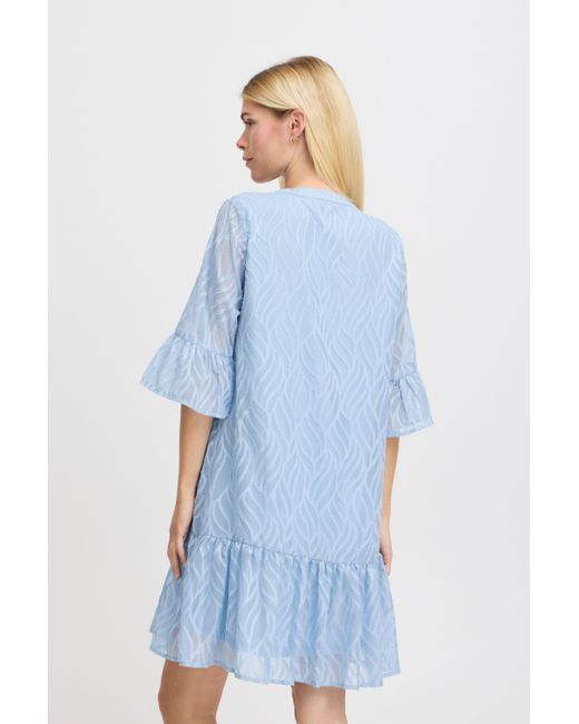 B.Young Blue A-Linien-Kleid BYFRIKKE VNECK DRESS