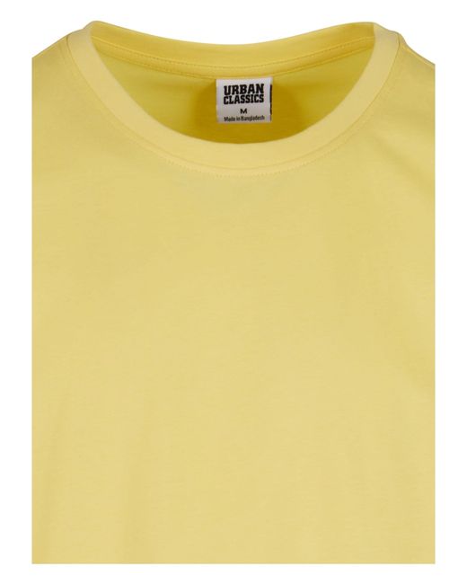 Urban Classics T-Shirt Long Shaped Turnup Tee (1-tlg) in Yellow für Herren