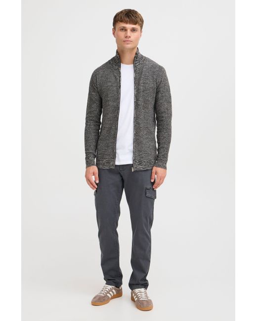 INDICODE IDJadan modische Strickjacke in Gray für Herren