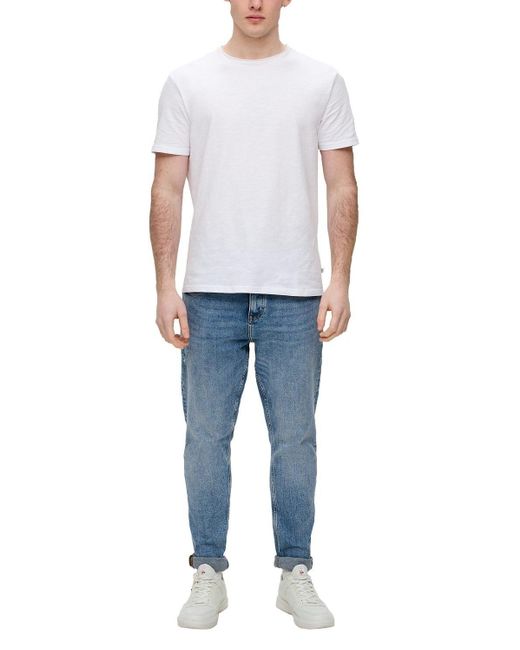 QS Jeans SHAWN Regular Fit, Bundhöhe: Medium rise, Beinverlauf: Tapered Leg in Blue für Herren
