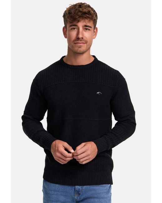 INDICODE Strickpullover INJustice in Black für Herren