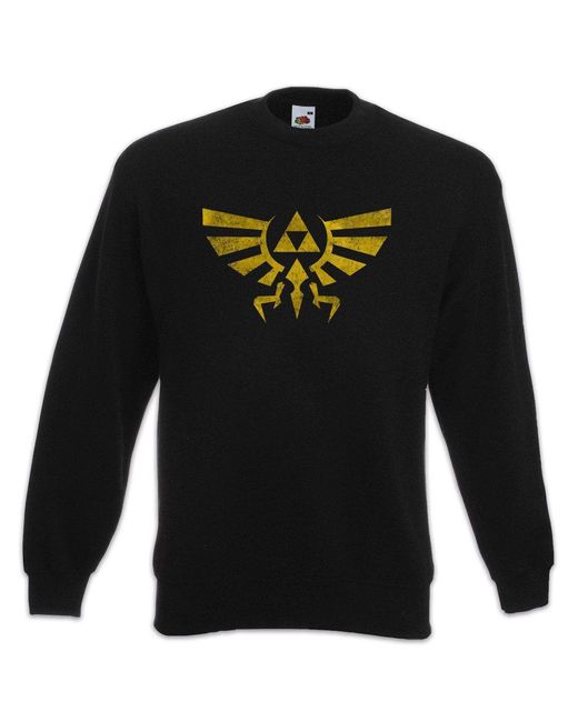 Urban Backwoods Triforce Vintage Logo Sweatshirt Shirt Legend Link Zelda Game in Black für Herren