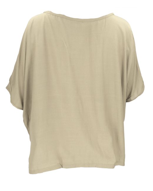 Guru-Shop Natural Longbluse Weites Boho Blusentop mit Fledermausärmeln,.. alternative Bekleidung