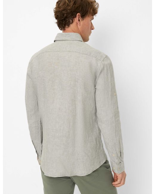 Brax Leinenhemd Style DIRK in Gray für Herren