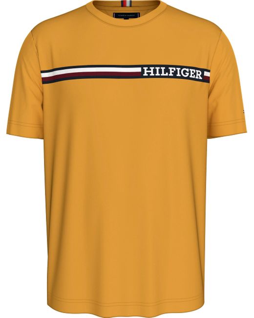 Tommy Hilfiger T-Shirt CHEST STRIPE TEE in Yellow für Herren