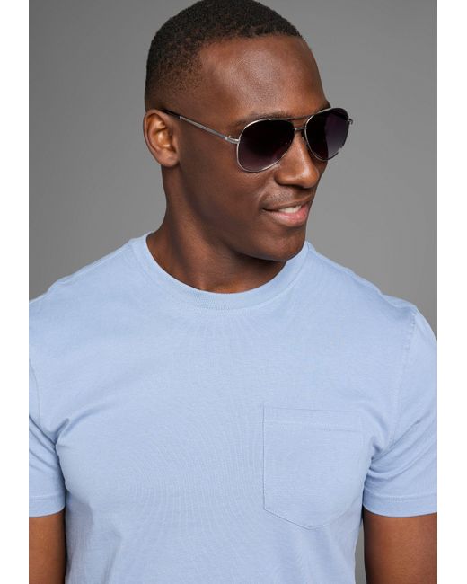 Bruno Banani Longshirt mit abgerundetem Saum in Blue für Herren