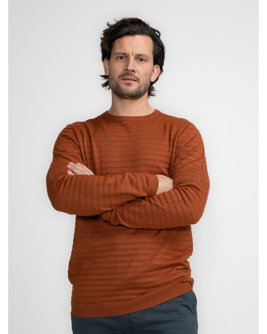 Petrol Industries Strickpullover Feinstrickpullover Adak in Brown für Herren