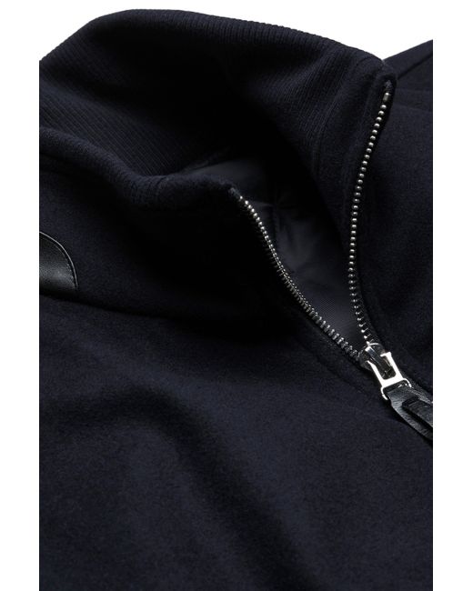 DIGEL Kurzjacke Davis Wool (1-St) Recycelte Wolle, Sorona ® Steppfutter in Blue für Herren