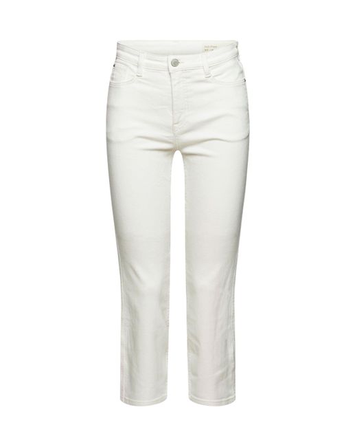 Esprit 7/8-Jeans Cropped Jeans mit Kick Flare in Weiß | Lyst DE