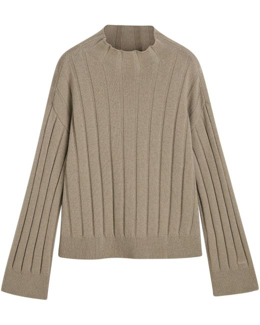 Gant Brown Strickpullover Stehkragen-Pullover