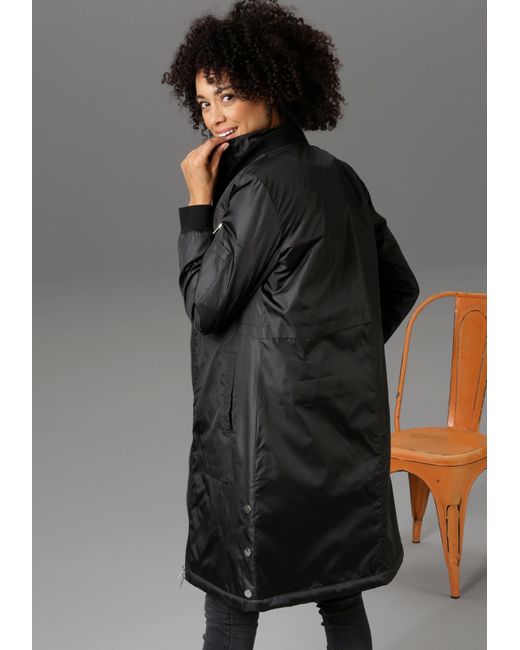 Aniston CASUAL Kurzmantel mit vielen Reißverschlüssen und Taschen in Schwarz  | Lyst DE