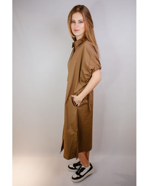 CATNOIR Natural Blusenkleid Kleid cocoa