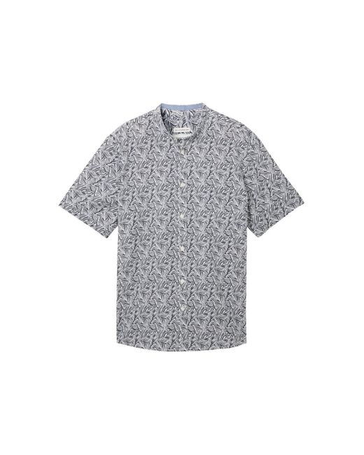 Tom Tailor T- printed structured shirt in Gray für Herren