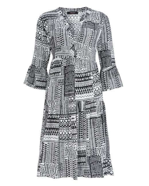 Aniston CASUAL Gray Sommerkleid im Folklore-Look