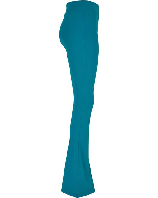 Urban Classics Blue Ladies Recycled High Waist Flared Leggings (1-tlg)