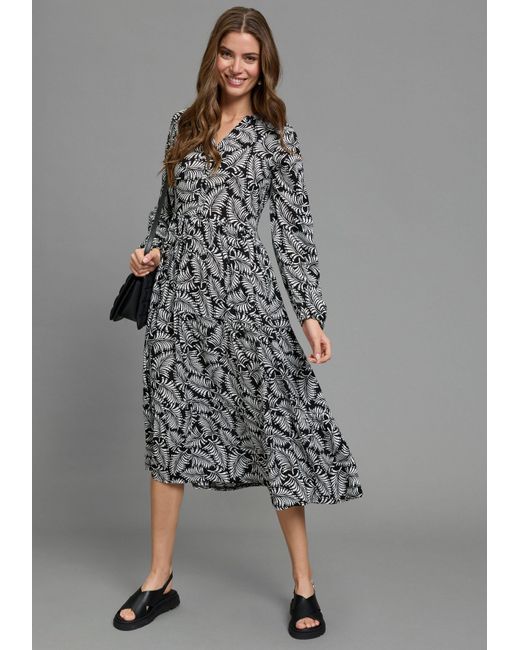 Laura Scott Gray Maxikleid für Business, Casual, Frühling und Party, aus Viskose