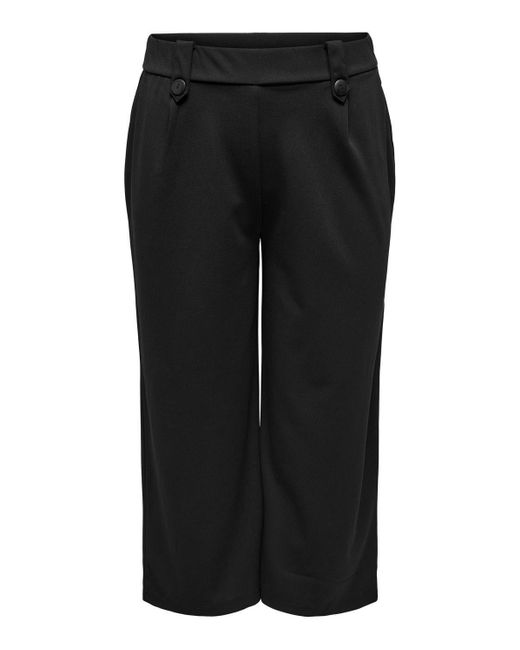 Only Carmakoma Black CARSANIA BUTTON CULOTTE PANT PNT