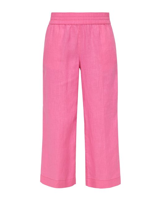 S.oliver Pink 3/4- Relaxed: Hose mit Allover-Print