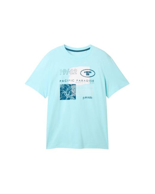 Tom Tailor Printed t-shirt in Blue für Herren