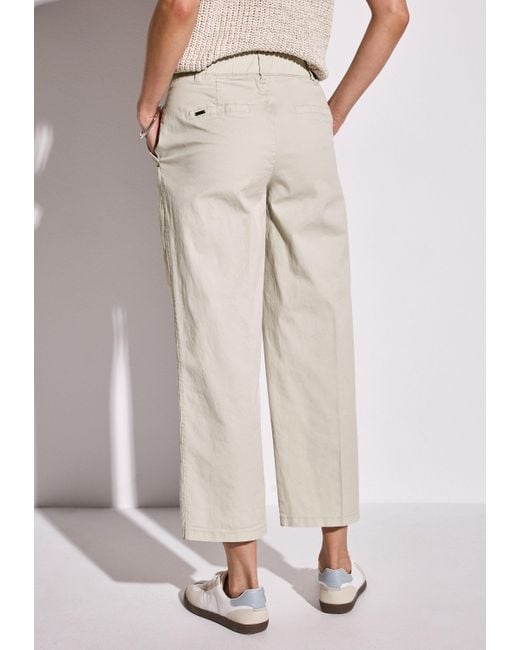 Street One Natural Chinohose mit elastischem Bund hinten