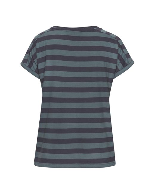 Elbsand Blue T-Shirt Calisa mit Streifenmuster, sportliches Kurzarmshirt aus Baumwoll-Mix