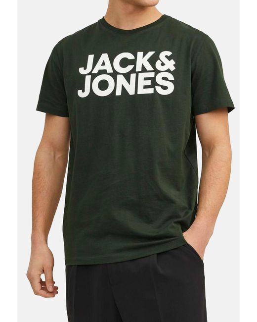 Jack & Jones 3er Pack Corp (Spar-Set, 3-tlg) T-Shirt - Baumwolle - Atmungsaktiv in Black für Herren
