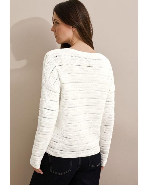 Cecil White Strickpullover