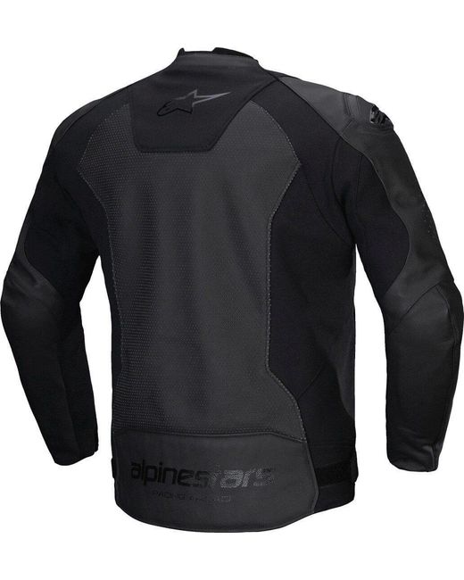 Alpinestars Motorradjacke Faster V3 Airflow perforierte Motorrad Leder-/Textiljacke Perforiert in Black für Herren