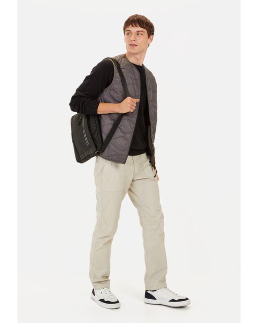 Camel Active Steppweste aus recyceltem Polyamid Liegekragen in Black für Herren