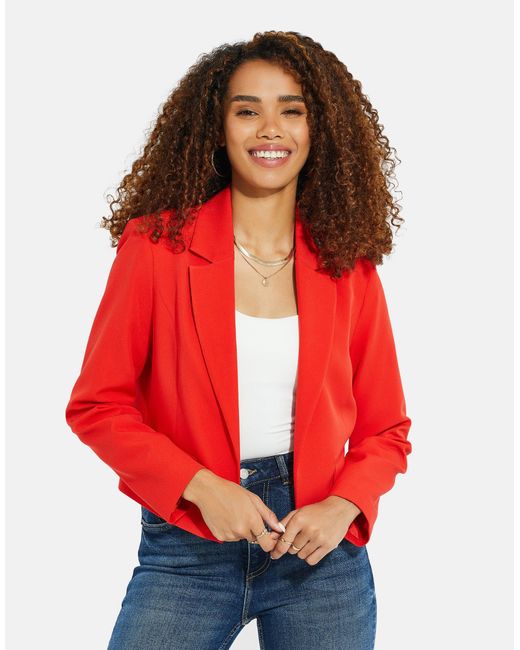 Threadbare Red Jackenblazer THB Comptan Blazer (1-tlg) im angesagten Cropped-Stil