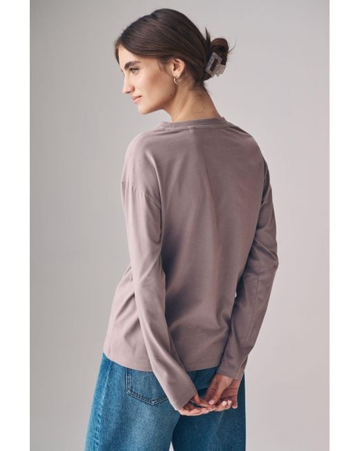 The Set Blue Langarmshirt Langarmshirts aus schwerem Stoff, 4er-Pack (4-tlg)